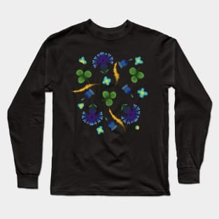 Blue Cornflowers Long Sleeve T-Shirt